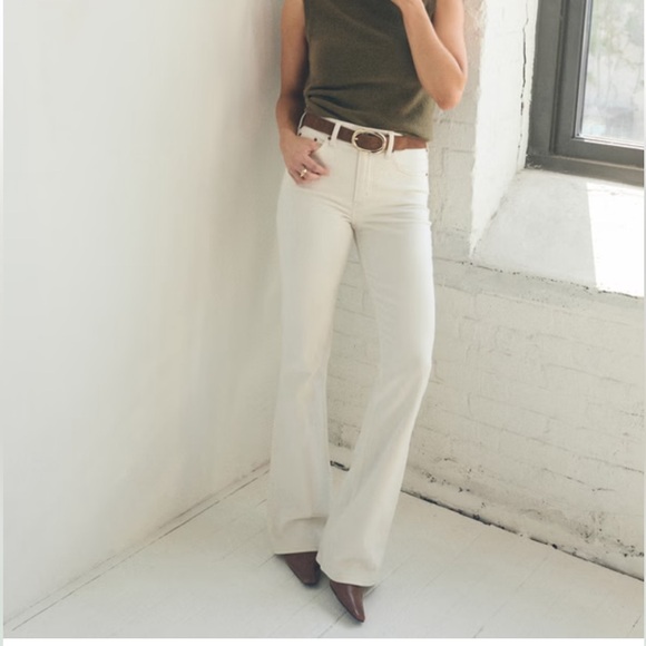 Abercrombie & Fitch Denim - Abercrombie & Fitch Cream High-Rise Bootcut Jeans